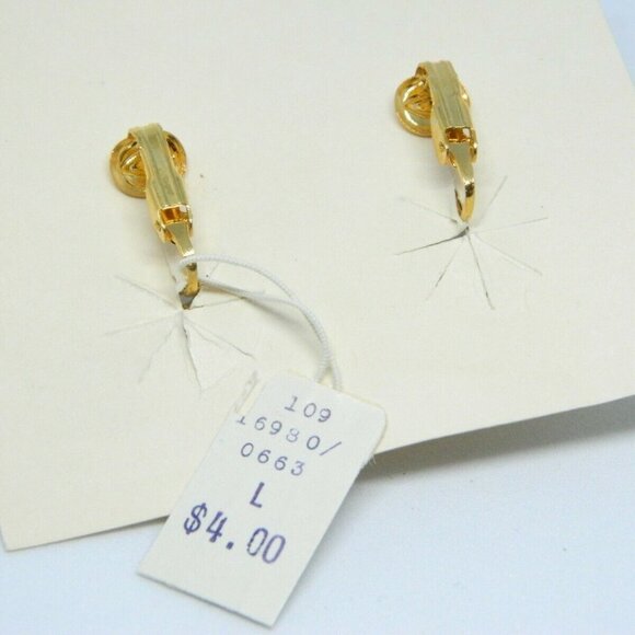 JCPENNEY Faux Tigers Eye Glass Gold Tone Dangle - Picture 3 of 5